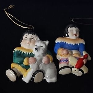 Alaskan Arctic Treasures Hand painted Alaskan Kids Ornament Set